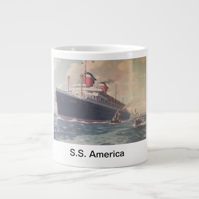 Taza De Café Grande "S.S. América 1940 " (Frente)