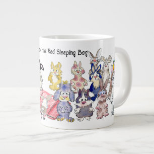 Taza De Café Grande Saco de dormir BunnyRoo de 21 del dibujo animado