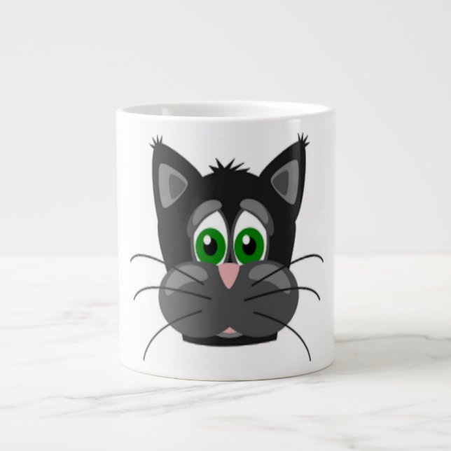 TAZA DE CAFÉ GRANDE SAD CAT (Frente)