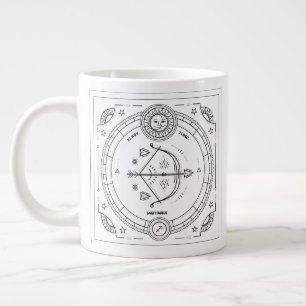 Taza De Café Grande Sagittarius Zodiac Personalizado Birthday Mug