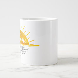 Taza De Café Grande Salmo amarillo de Sun