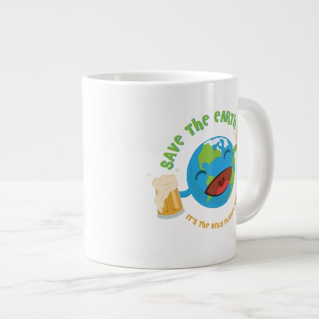 Taza De Café Grande Salvemos la Tierra (Derecha)