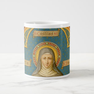 Taza De Café Grande Santa Clara de Asís & Rollos de Votos (SAU 027) XL