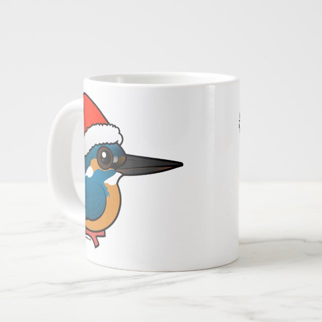 Taza De Café Grande Santa Common Kingfisher (Izquierda)