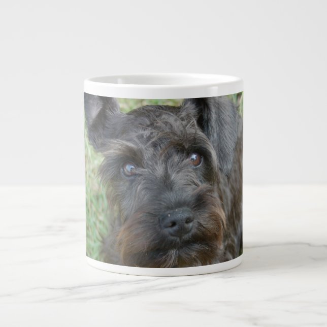 Taza De Café Grande Schnauzer negro (Frente)