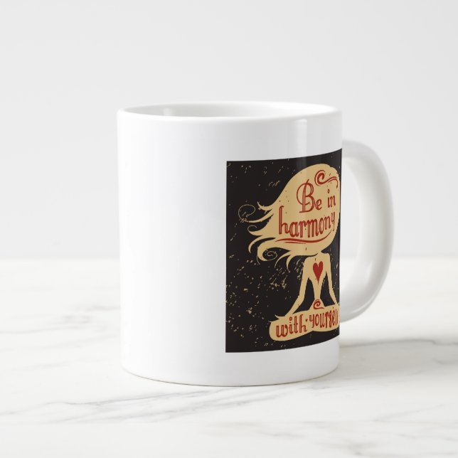 Taza De Café Grande Sea en armonía consigo mismo 2 (Derecha)