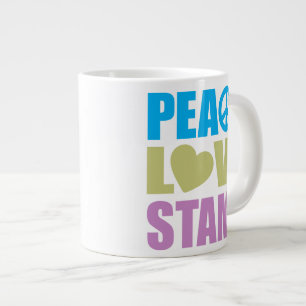 Taza De Café Grande Sello del amor de la paz