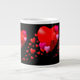 Taza De Café Grande Sendero de Corazones -