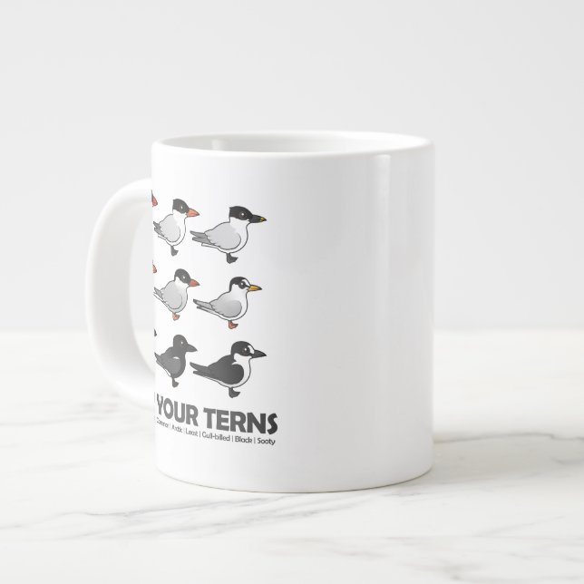 Taza De Café Grande Sepa sus golondrinas de mar (Izquierda)