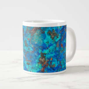 Taza De Café Grande Shattuckite con estampado azul