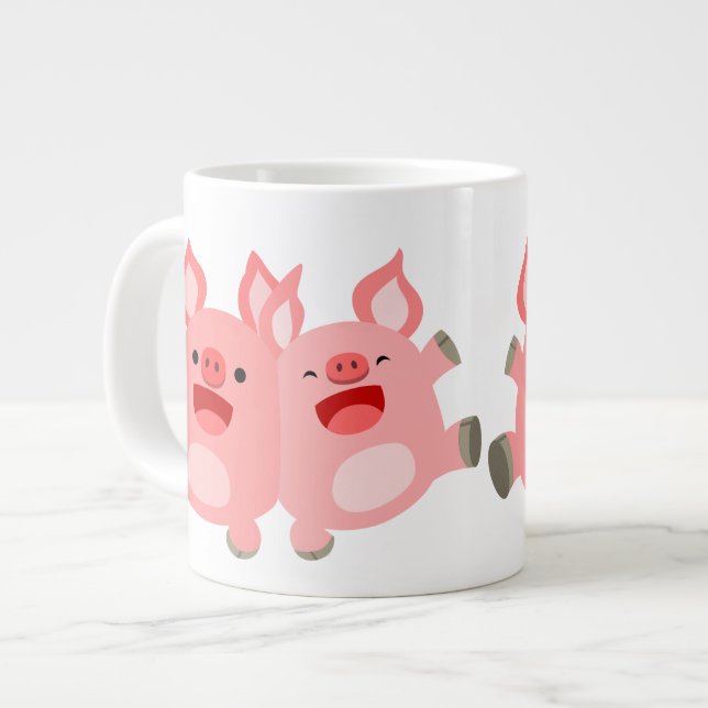 Taza De Café Grande ¡SÍ! Cerdo Personalizado Jumbo Mug (Izquierda)