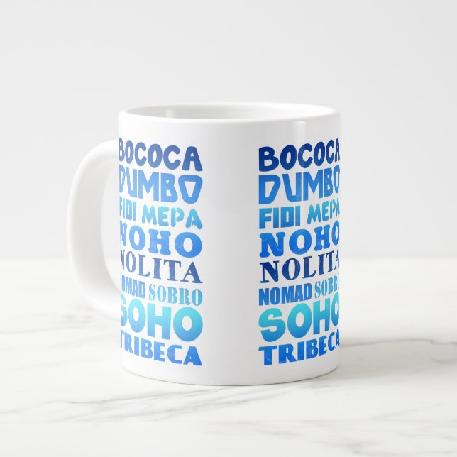 Taza De Café Grande Siglas de New York City (Izquierda)