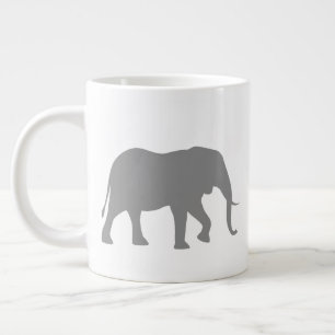 Taza De Café Grande Silhouettes para elefantes africanos Animales sa