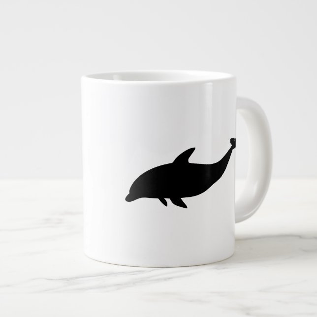 Taza De Café Grande Silueta de delfín (Derecha)