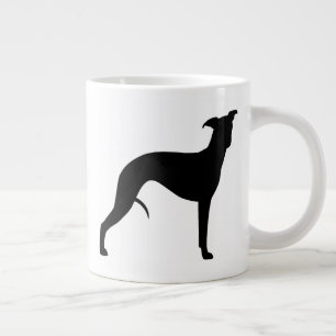Taza De Café Grande Siluetas de raza de perro con marioneta