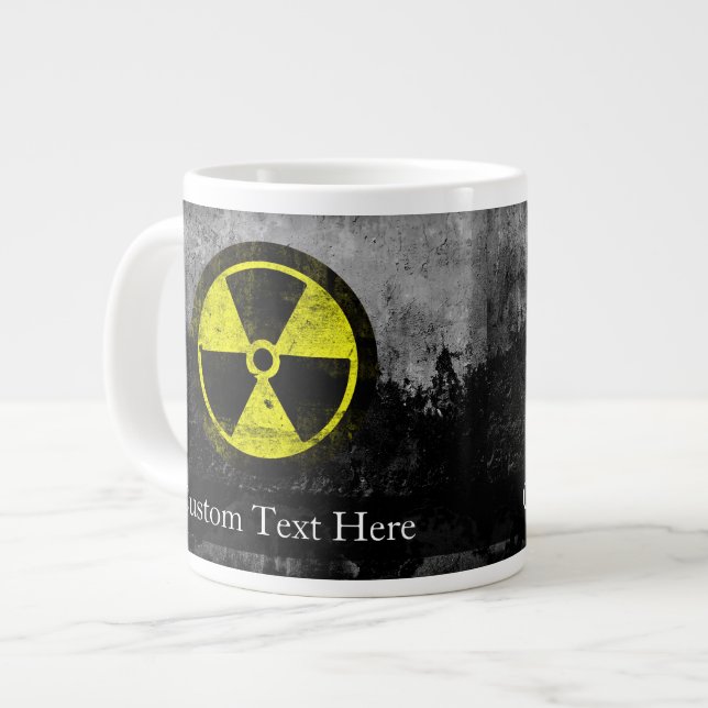 Taza De Café Grande Símbolo radiactivo grueso (Izquierda)