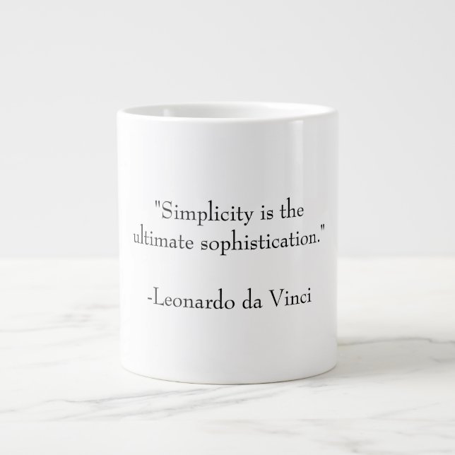 Taza De Café Grande Simplicidad y sofisticación (Frente)