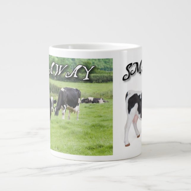 Taza De Café Grande Sobre vacas (Frente)