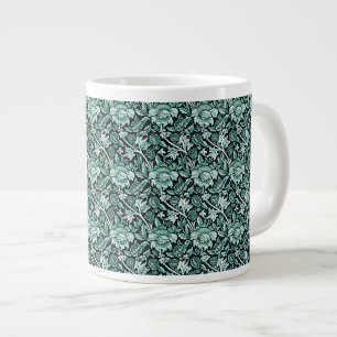 Taza De Café Grande Sombras del estampado de plores de Nouveau del