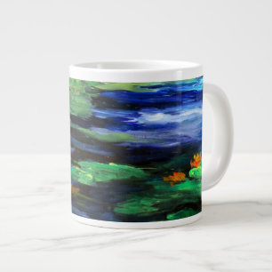 Taza De Café Grande Somnolencia 2010 del lirio de agua