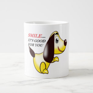 TAZA DE CAFÉ GRANDE SONRÍE ... ES BUENO PARA TI