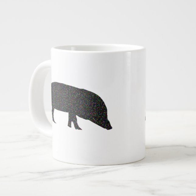 Taza De Café Grande Sparkly Pig Mug (Izquierda)