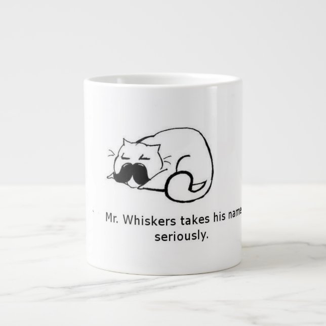 Taza De Café Grande Sr. Whiskers (Frente)