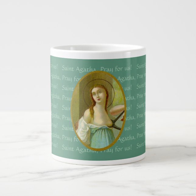 Taza De Café Grande St. Agatha (M 003) 20 oz. Jumbo Coffee Mug #1 (Frente)