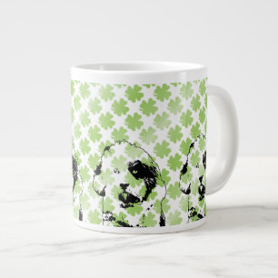 Taza De Café Grande St Patricks - silueta de Terrier tibetano