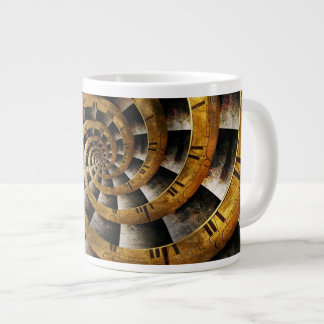 Taza De Café Grande Steampunk - Reloj - El flujo del tiempo