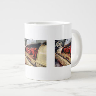 Taza De Café Grande Steampunk - Sala de máquinas trasera en submarino