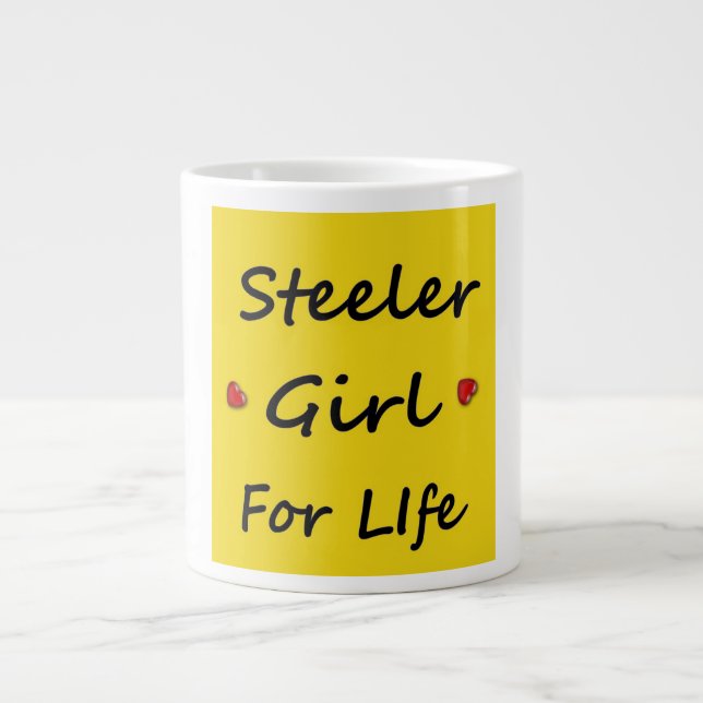 Taza De Café Grande Steeler Chica para Life Mug (Frente)