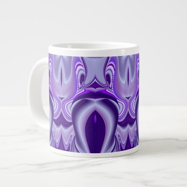 Taza De Café Grande Sueños de flores moradas (Izquierda)