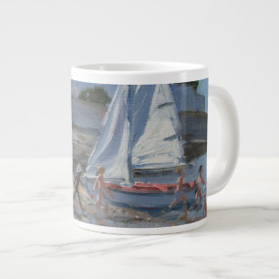 Taza De Café Grande Sur blanco Mer Francia de Palais del velero