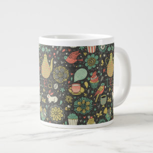 Taza De Café Grande Tarjeta brillante sabrosa del té
