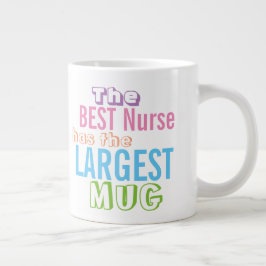 Taza De Café Grande Taza grande de la mejor ENFERMERA divertida -
