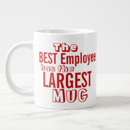 Taza De Café Grande Taza grande del mejor del empleado de la cita