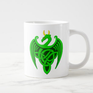 Taza De Café Grande Taza Grande Dragón Celta Verde
