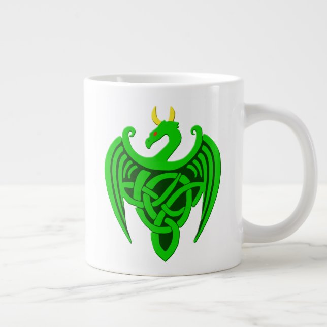 Taza De Café Grande Taza Grande Dragón Celta Verde (Derecha)