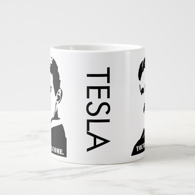 Taza De Café Grande Tesla (usted es agradable.) (Frente)