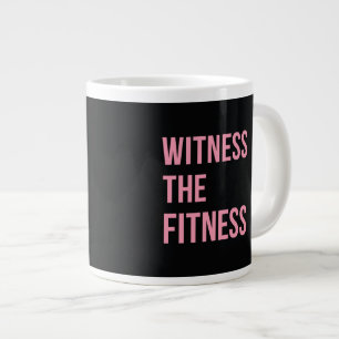 Taza De Café Grande Testigo De La Graciosa Cita Negro Rosa