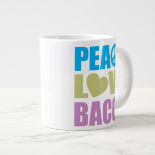 Taza De Café Grande Tocino del amor de la paz