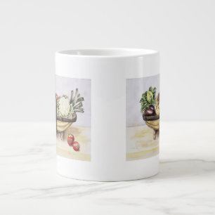 Taza De Café Grande Todavía vida con un trug de las verduras 1996