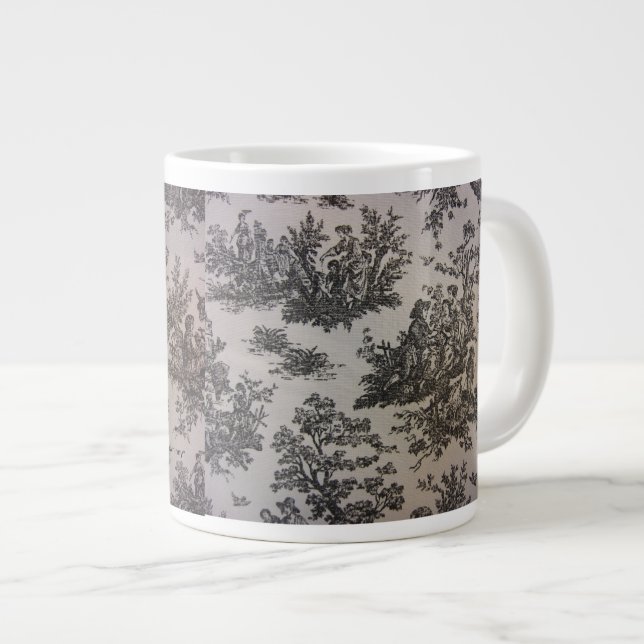 Taza De Café Grande Toile en negro y blanco (Derecha)