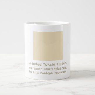 Taza De Café Grande Toksie Turbie beige sobre beige