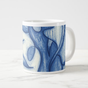 Taza De Café Grande Tonos azules