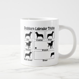 Taza De Café Grande Tonto Labrador Recuperador Trucos Perros