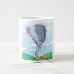 Taza De Café Grande Tornado del tornado