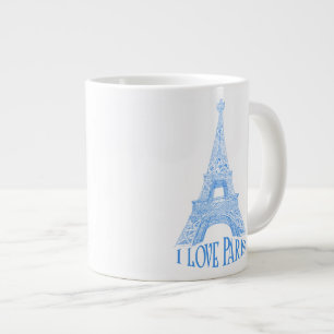 Taza De Café Grande Torre Eiffel. París