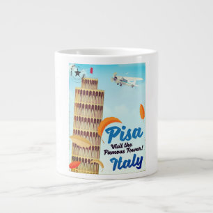 Taza De Café Grande Torre inclinada de Pisa impresión vintage de vacac